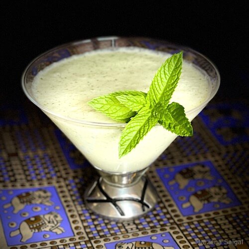 Mint Lassi (Yogurt Based Drink) Recipe.