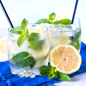Mint and Lemon Flavored Water Recipe.