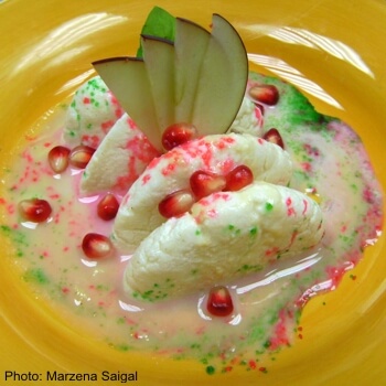 Rasmalai with Pomegranate Recipe.