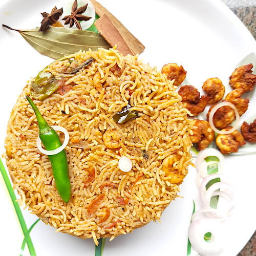 Shrimp Biryani - Indian Rice Dish Easy Recipe