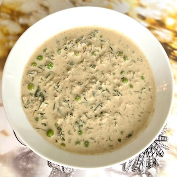 Methi and Peas in Creamy Sauce - Methi Matar Malai Recipe